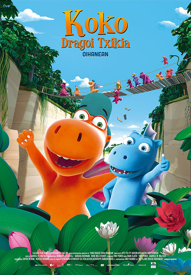 Imagen de Coco, el Pequeño dragón. Aventuras en la Jungla (Cartel euskera)