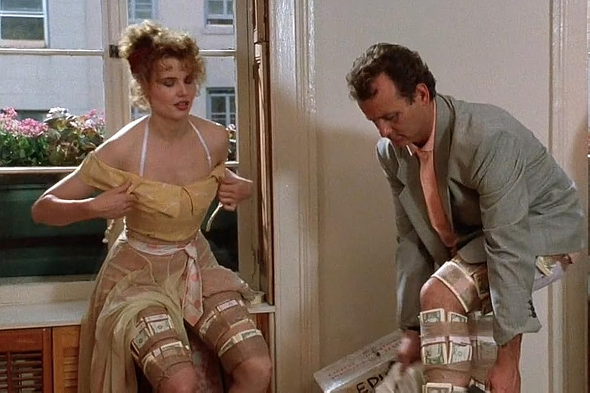 Bill Murray y Geena Davis en con-la-poli-en-los-talones-1990