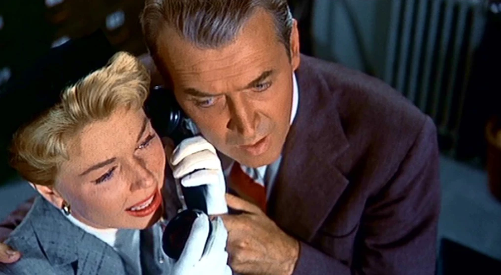 James Stewart y Doris Day en el-hombre-que-sabia-demasiado-1956