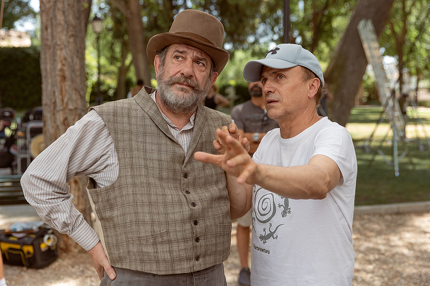 Karra Elejalde y José Mota en Arriba Tutto (Rodaje)