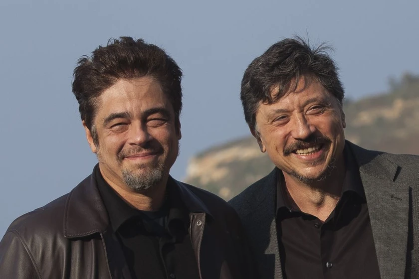 Benicio Del Toro y Carlos Bardem en escobar-paraiso-perdido (Presentación en San Sebastián. Septiembre 2014)