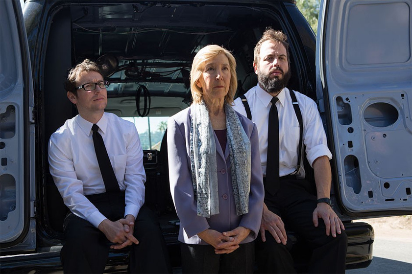 Lin Shaye, Leigh Whannell y Angus Sampson en Insidious: Capítulo 2