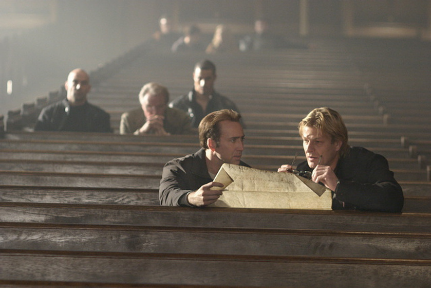 Nicolas Cage y Sean Bean en La Búsqueda