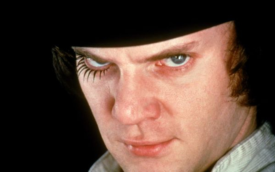 Malcolm McDowell en La naranja mecánica