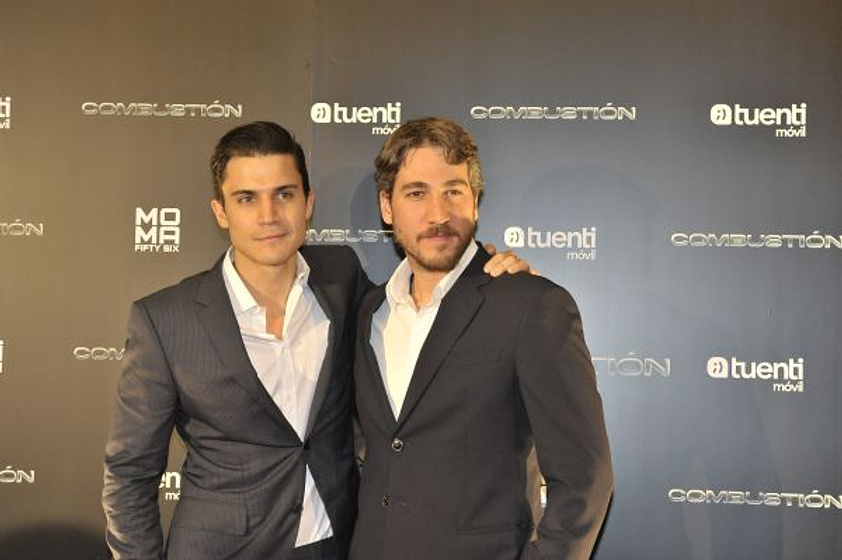 Alex González y Alberto Ammann en Combustión (Photocall en Madrid. Abril 2013)