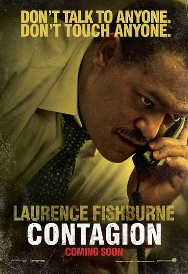 Laurence Fishburne en Contagio (Poster promocional)