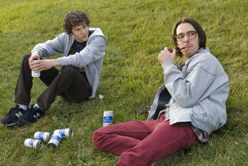 Jesse Eisenberg y Martin Starr en Adventureland