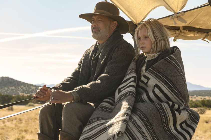 Tom Hanks y Helena Zengel en Noticias del gran Mundo
