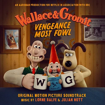 Carátula de la banda de sonido de Wallace y Gromit: La Venganza se sirve con Plumas