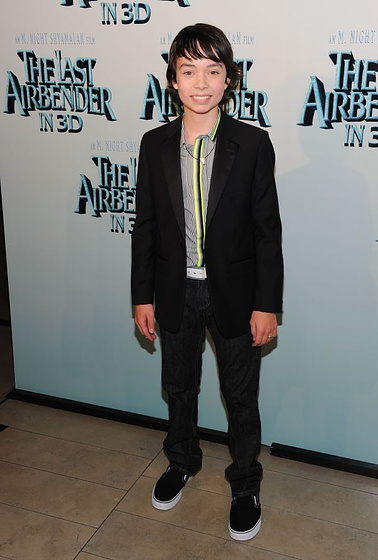 Noah Ringer en Airbender. El último guerrero (Premiere en New York. Julio 2010)