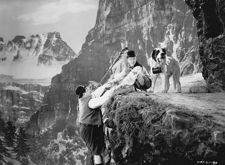 Stan Laurel y Oliver Hardy en quesos-y-besos