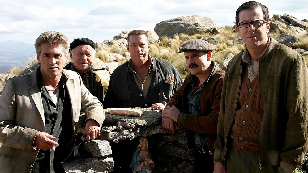 Roy Dupuis, Patrice Robitaille, Jean Pierre Bergeron, Claude Legault y Paolo Noël en Sticky Fingers