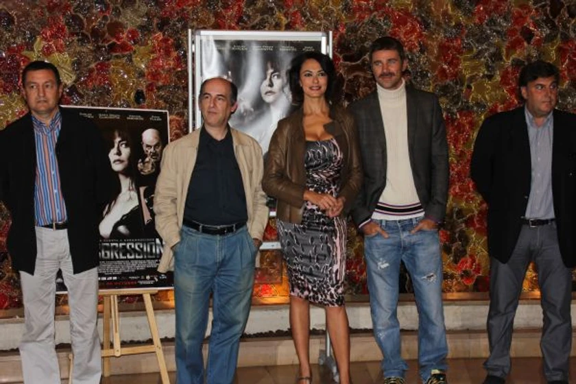 Maria Grazia Cucinotta, Joan Ginard, Pepe Flores, Fabio Fulco y Enrique Alberich en transgression (Rueda de prensa en Madrid. Octubre 2011)