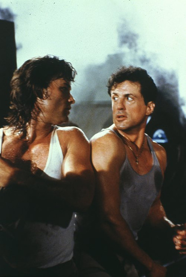 Kurt Russell y Sylvester Stallone en Tango y Cash