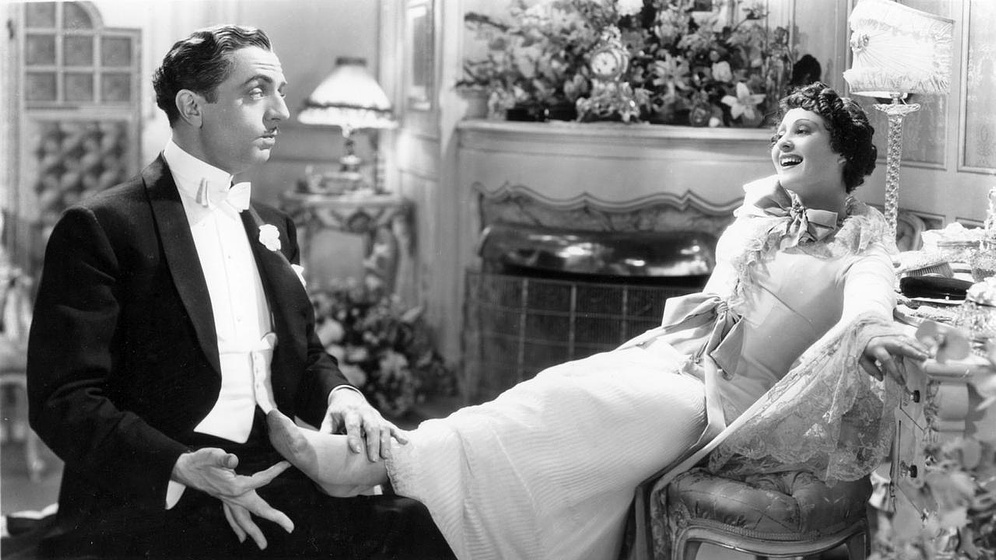 Luise Rainer y William Powell en El gran Ziegfeld