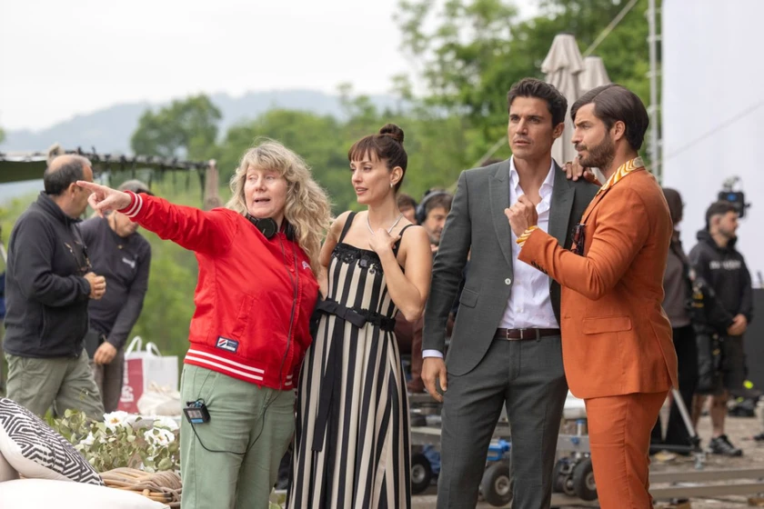 Alex González, Maxi Iglesias, Mar Olid y Silvia Alonso en si-te-he-visto-no-me-acuerdo (Rodaje)