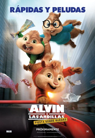 Imagen de alvin-y-las-ardillas-fiesta-sobre-ruedas (Cartel final español)