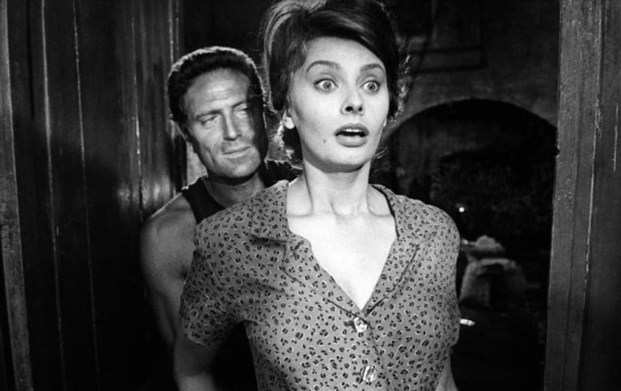 Raf Vallone y Sophia Loren en Dos Mujeres