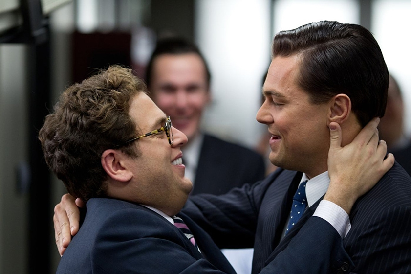 Leonardo DiCaprio y Jonah Hill en El Lobo de Wall Street