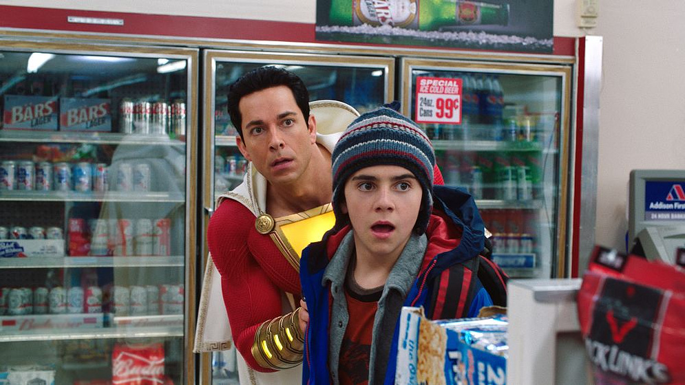 Zachary Levi y Asher Angel en ¡Shazam!