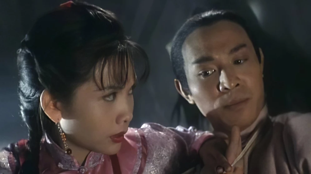 Jet Li y Chingmy Yau Suk-Ching en la-leyenda-del-dragon-rojo