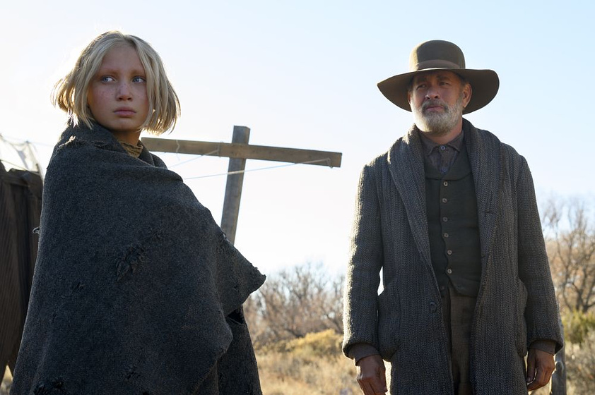Tom Hanks y Helena Zengel en Noticias del gran Mundo