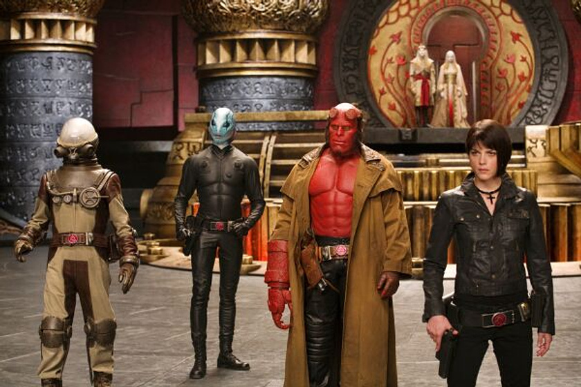 Ron Perlman, Selma Blair y Doug Jones en Hellboy II: El Ejército Dorado