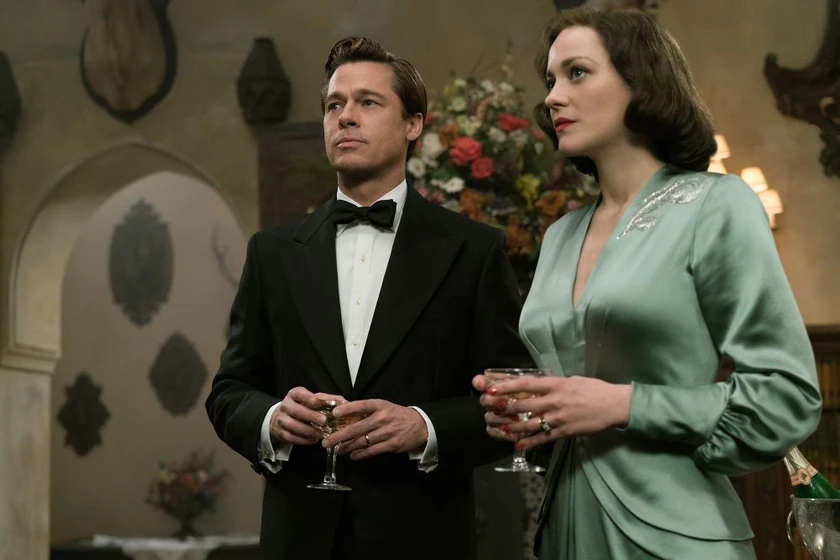 Brad Pitt y Marion Cotillard en Aliados
