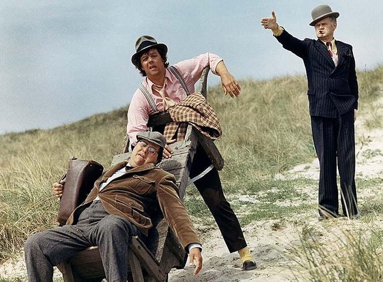 Ove Sprogøe, Morten Grunwald y Poul Bundgaard en the-olsen-gang-in-jutland