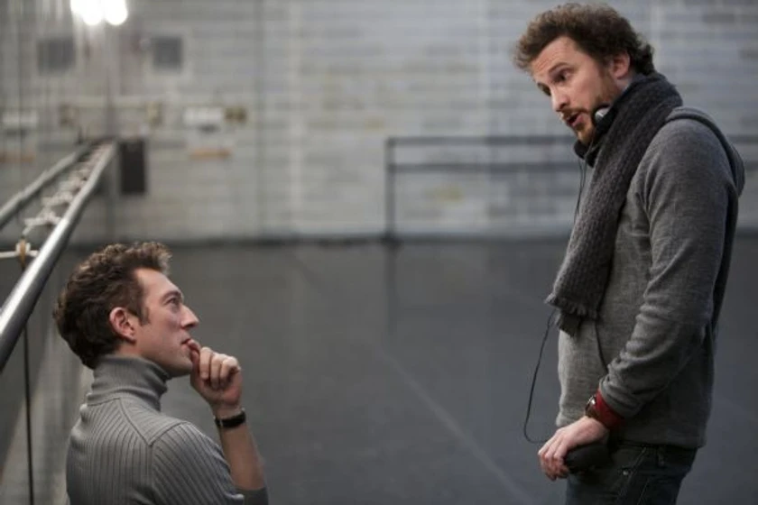 Vincent Cassel y Darren Aronofsky en cisne-negro