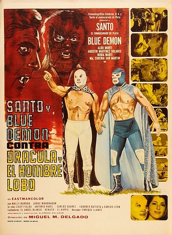 Poster de Santo y Blue Demon vs Drácula y el Hombre Lobo