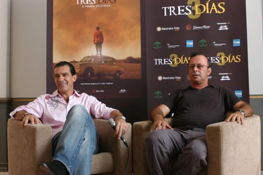 Antonio Banderas y Antonio Pérez en 3-dias (Presentación en el Festival de Málaga (Marzo 2008))
