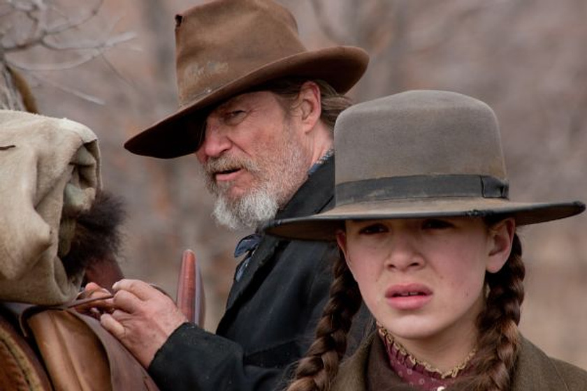 Jeff Bridges y Hailee Steinfeld en Valor de Ley