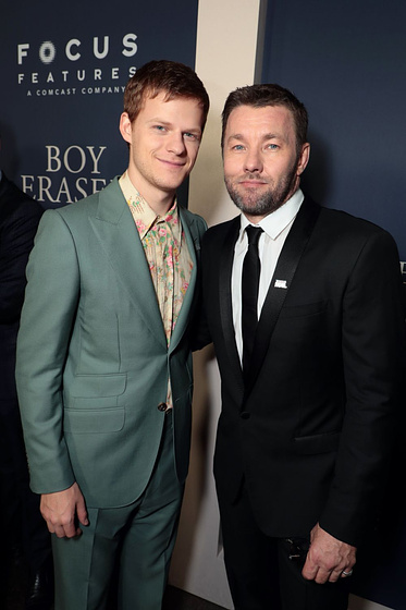 Joel Edgerton y Lucas Hedges en Identidad Borrada (Premiere en Los Angeles. 2018)