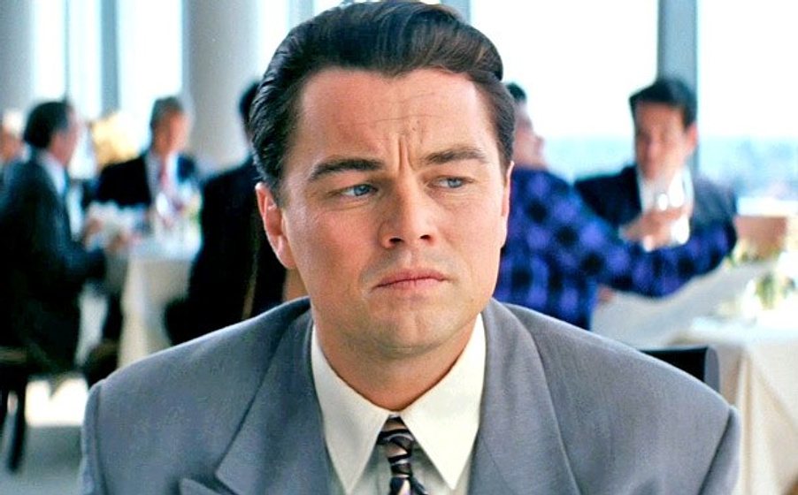 Leonardo DiCaprio en El Lobo de Wall Street