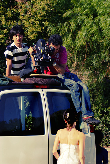 Roberto F. Canuto, Xiaoxi Xu y Janet Chiarabaglio en Mei Mei (Mei Mei (2009) - Promo Director Xu Xiaoxi, Camara Roberto F. Canuto y actriz Janet Chiarabaglio)