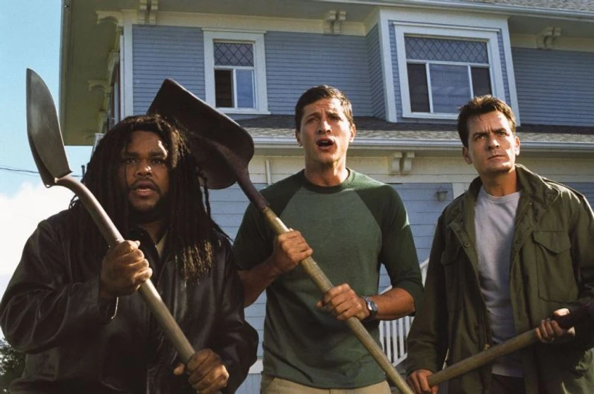 Charlie Sheen, Anthony Anderson y Simon Rex en Scary Movie 3