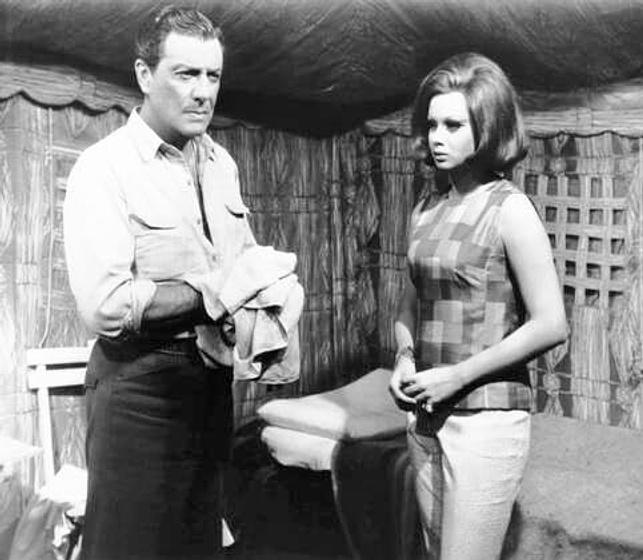 Robert Taylor [I] y Gianna Serra en La Esfinge de Cristal
