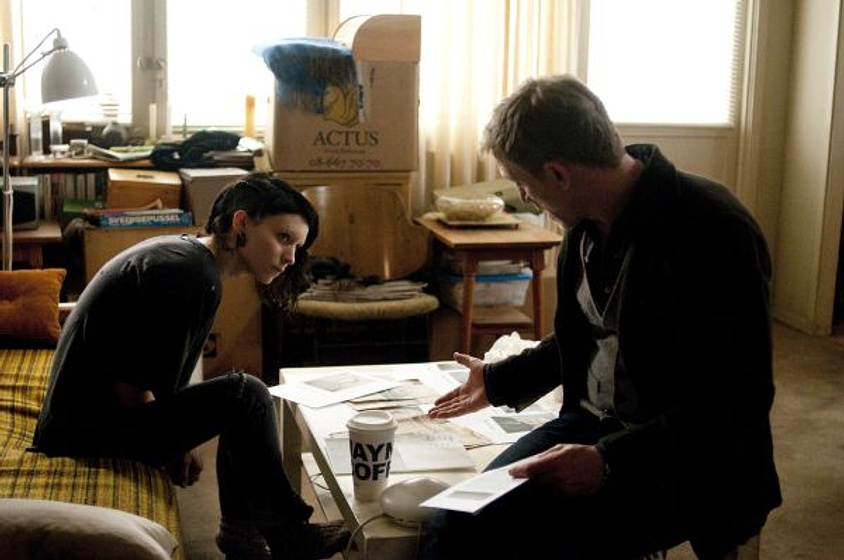 Daniel Craig y Rooney Mara en Los Hombres que no Amaban a las Mujeres