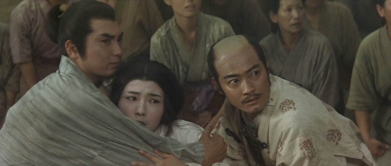 Shiho Fujimura, Kôichi Uenoyama y Kōjirō Hongō en Daimajin, Contraataque del Dios Diabólico