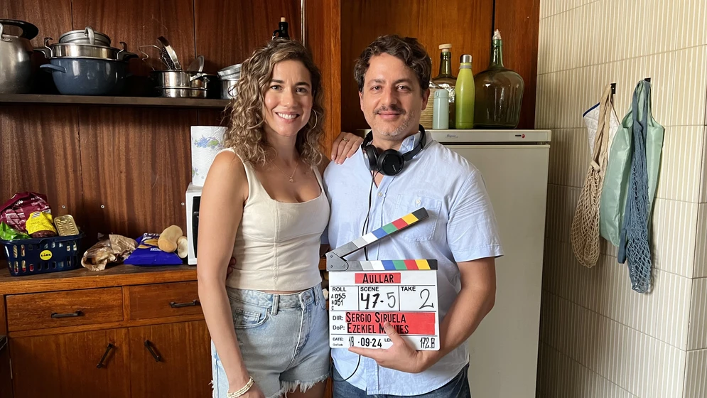 Elena Martínez y Sergio Siruela en aullar (Rodaje)
