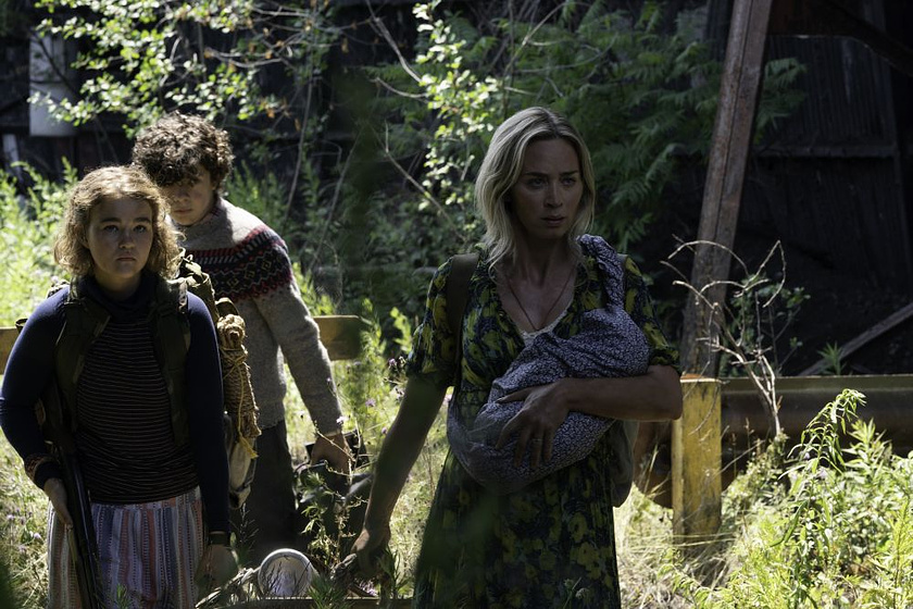 Emily Blunt, Noah Jupe y Millicent Simmonds en Un Lugar Tranquilo 2