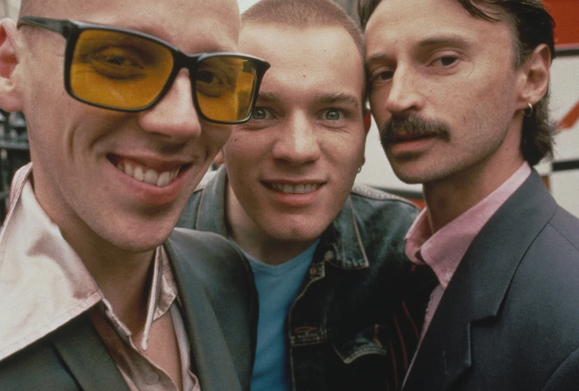 Ewan McGregor, Robert Carlyle y Ewen Bremner en trainspotting