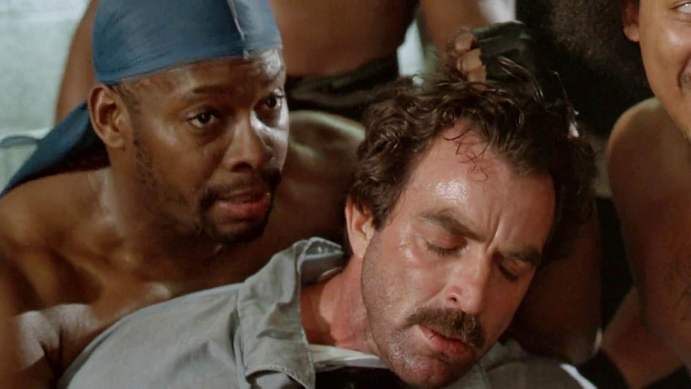 Bruce A. Young y Tom Selleck en Un Hombre Inocente