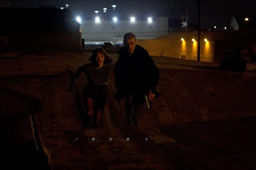 Justin Timberlake y Amanda Seyfried en in-time