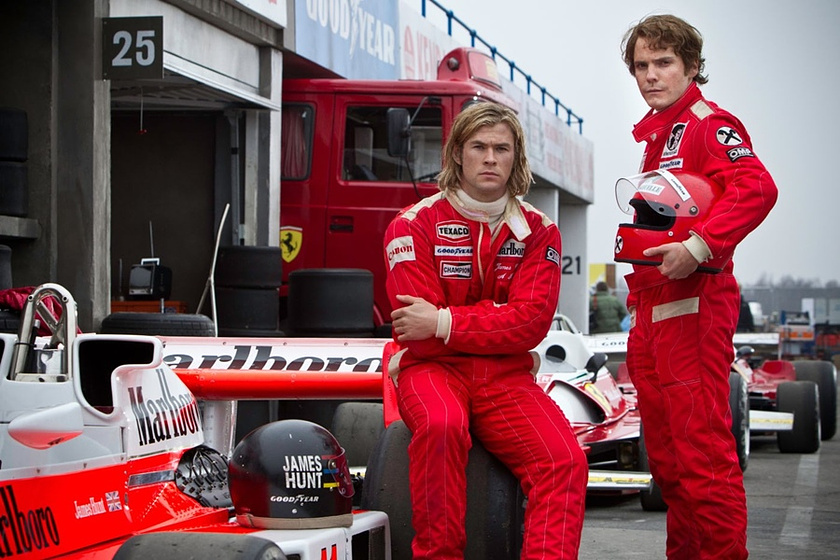 Daniel Brühl y Chris Hemsworth en Rush