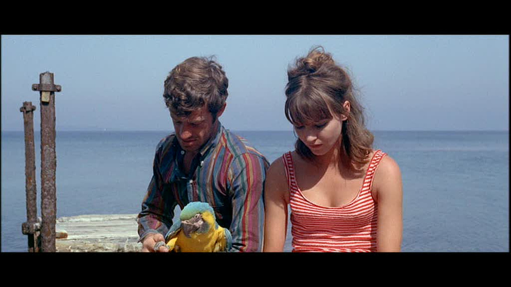 Anna Karina y Jean-Paul Belmondo en Pierrot el loco