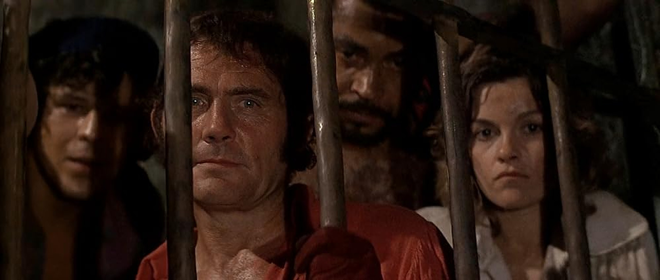 James Earl Jones, Robert Shaw y Geneviéve Bujold en el-corsario-escarlata