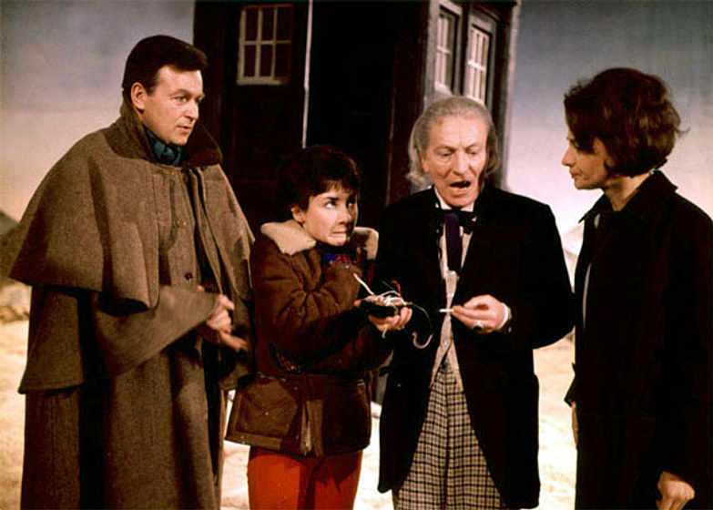 William Hartnell, Carole Ann Ford, William Russell y Jacqueline Hill en Doctor Who (1963)