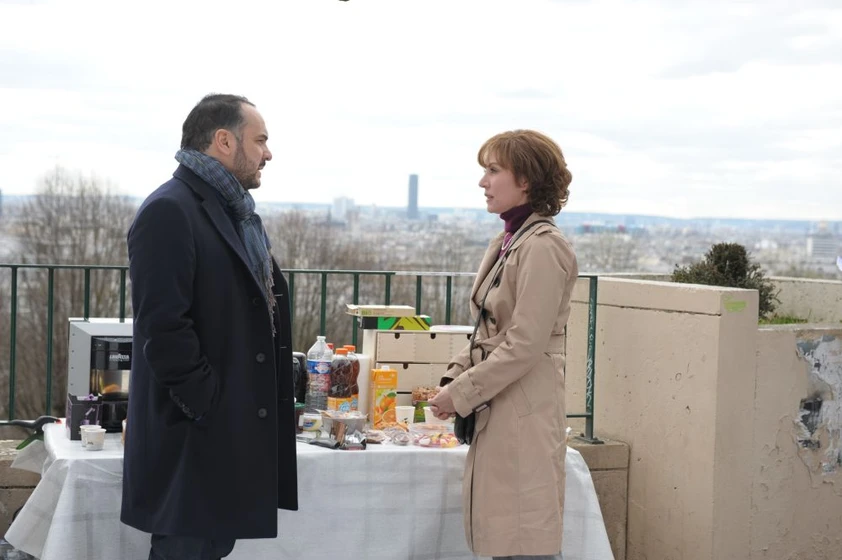 Mathilde Seigner y François-Xavier Demaison en el-papel-de-sus-vidas